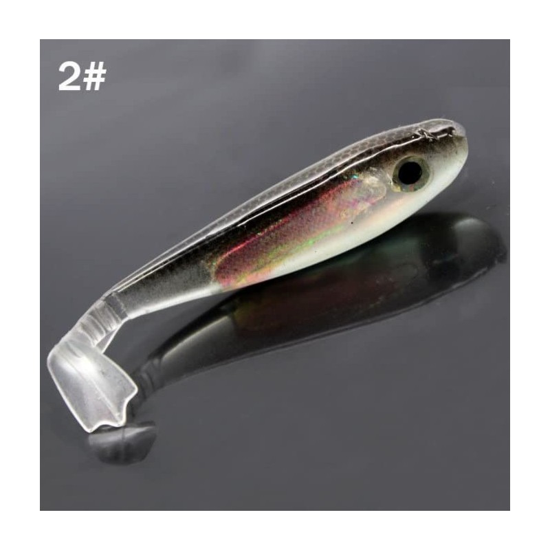 Rubber Fish Set with Glow Stick/Attractant Channel 12 cm Rubber
