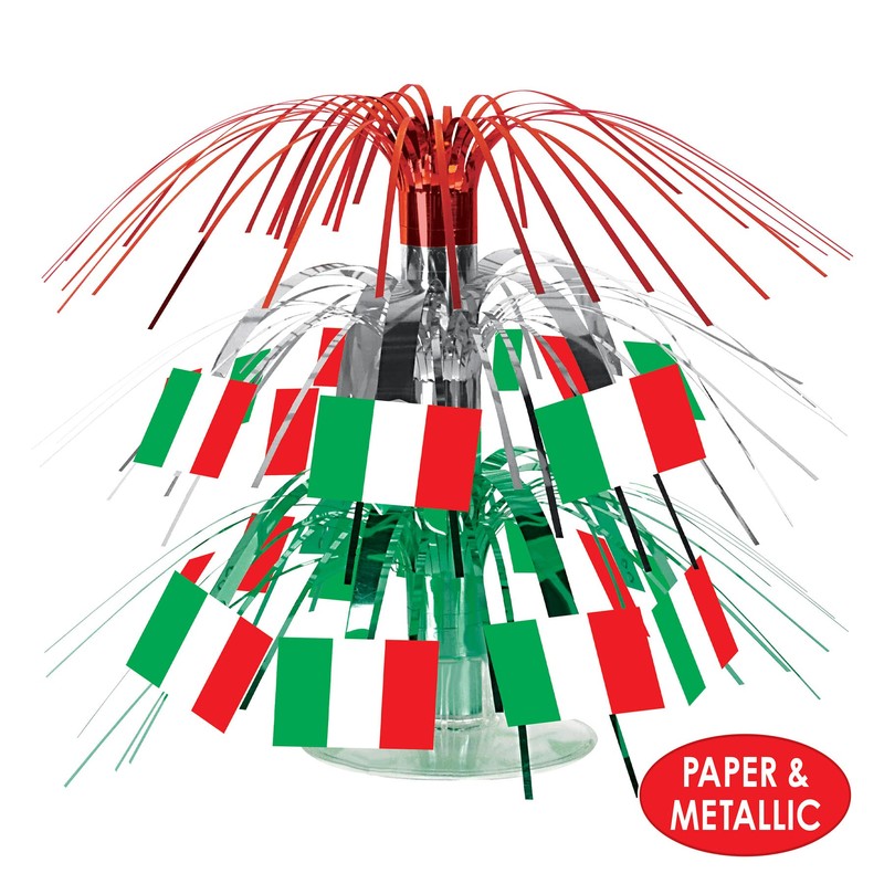 Italian Flag Mini Cascade Centerpiece Party Accessory (1 count) (1/Pkg)