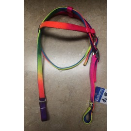 Valhoma Horse Pony Nylon Rainbow Headstall Bridle. Brow Band. Throat Latch Strap. Size Choice (Pony)