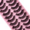 Clear Band Eyelashes Russian Volume Fluffy Strip Lashes 10 Pairs