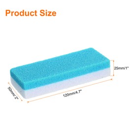 sourcing map 2pcs Foot Pumice Stone for Feet Hard Skin Remover, Foot Pumice Stone Scrubber for Hard Skin, Foot Dead Skin Remover Scrubber Pedicure Tool, Blue,White,25x50x120mm