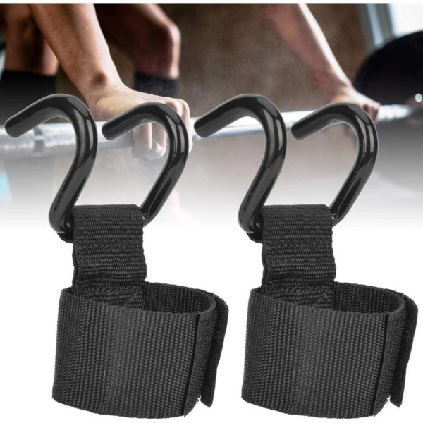 Unbranded POWER WEIGHT LIFTING TRAINING GYM METAL HOOK GRIPS STRAPS