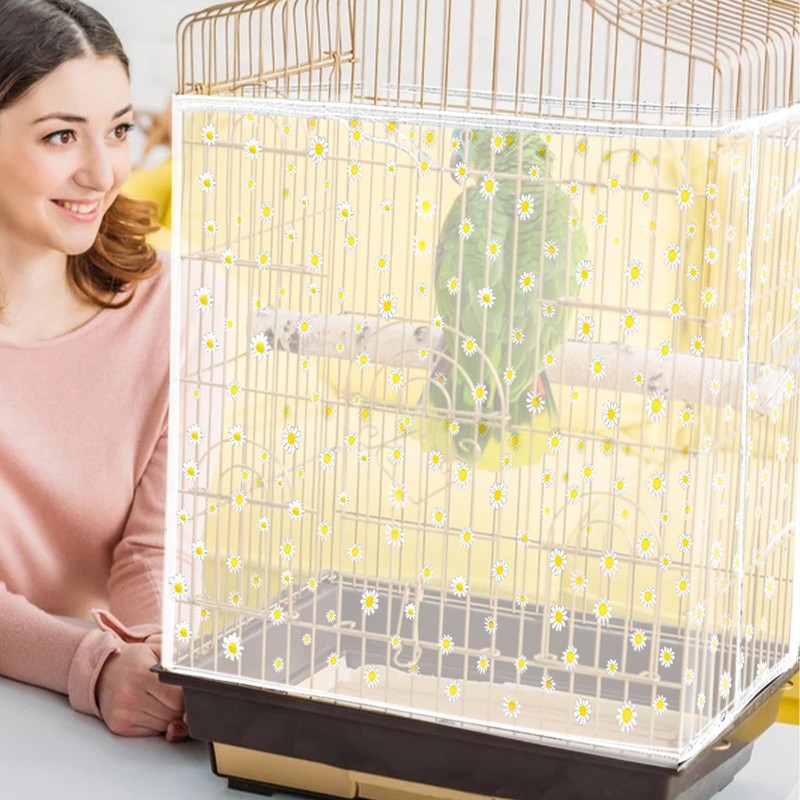 Daoeny 2PCS Bird Cage Seed Catcher, Large Bird Cage Cover,