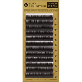 Signature Mink Eyelash Extensions by Blink | Individual Single Strand Extensions on the Tray | J Curl 0.15mm Thickness | 8mm to 17mm Length Options | Soft Natural Look Lashes 15mm 0.15mm