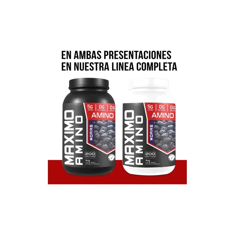 Aminoacidos Maximo 1kg 200 Servicios Varios Sabores
