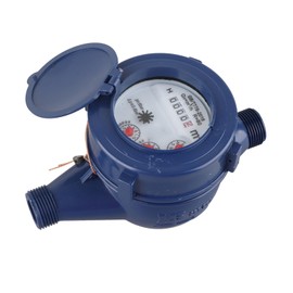 Msiud Cold Water Meter, Garden Home Flowmeter Single Wet Table Measuring Tool Watering Gas Flow Meters Consumption Rate Outdoor Hose Use Measures Couplings Pulse Output Thread Adapter Digital Tester