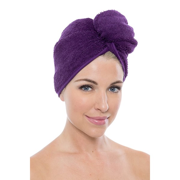 Texere Women's Bamboo Viscose Hair Towel (Tya, Purple, U) from Son