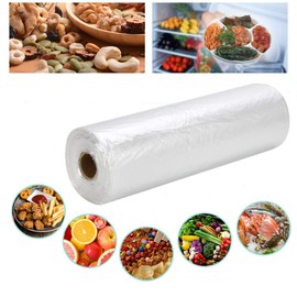 Pinshion Food Storage Bags - 16 x 20 Plastic Produce Bags, Clear, 350 per Roll - Ideal for Fruits, Vegetables, Bread and Groceries