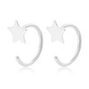 925 Sterling Silver Half Hoop Earrings Ear Nose Rings Sliver