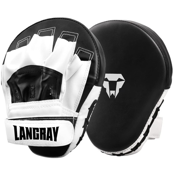LangRay Punching Pad Mitts, Curved Boxing Focus Pads Target Mitt