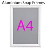 Pack OF 2. A4 Aluminium Snap Frames CLICK SIGN OR