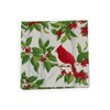 Holly And Songbirds White & Silver Cocktail Napkins - 20