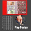 MUROAD 30-Pocket Coin Sleeves for Collectors,Coin Collection Sheets Pocket fits