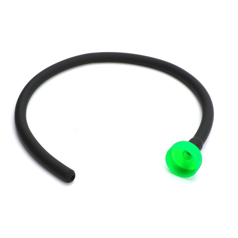 20 inches Silicone Nozzle Enema Attachment Reusable Douche Black Hose