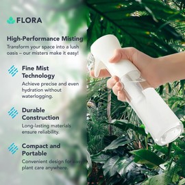 Flora Flora Premium Plant Mister 2-PK Spray Bottle Producing Gentle & Fine Mist for Precision Hydration, Dispersed Humidity & Moisture - Comes w App for Smart Plant Care - Plant ID, Plant Doctor Tool (2)