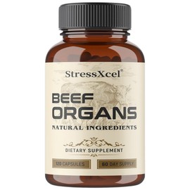 Herbal Beef Organ Supplement, suitable for the liver, heart, kidneys, pancreas and spleen in women and men, provides nutrition and energy to the entire body, 1 serving, 60 servings / 여성 및 남성의 간 심장 신장 췌장 및 비장에 적합한 초목 소 장기 보충제는 전신에 영양과 에너지를 제공합니다, 1개, 60회분