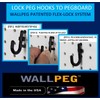 WallPeg 100Pcs Pegboard Accessory Peg Hook Set – Durable, Self-Locking