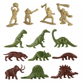 TimMee Processed Plastic Prehistoric Dinosaur Cavemen Tim Mee Dino Figures USA
