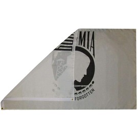 Trade Winds 3x5 Pow Mia You Are Not Forgotten White With Black Design 3'x5' Poly Flag (RUF) Fade Resistant Premium