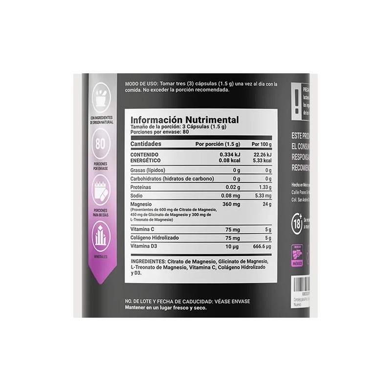 Frasco 3 Mag Platinum 240 Cápsulas B Life