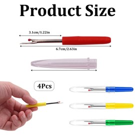 4 Pcs Unpicker Sewing Tool Seam Rippers Plastic Handle Seam Rippers Seam Separators Stitch Unpicker Sewing Accessories for Open Seams Hemming Seams (Red Yellow Blue Green)