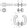 Alpertec Plastic R for Bathroom Doors with Locking Latch Including