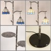 beaysyty Tiffany Style Stained Glass Retro Floor Lamp with Tray,