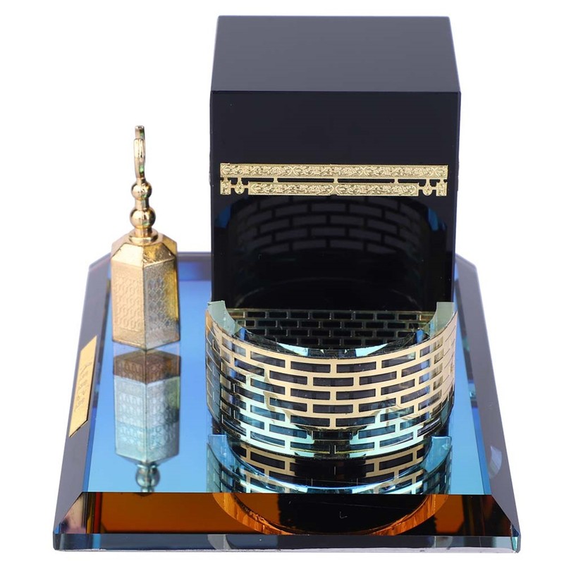 Muslim Crystal Gilded Kaaba Three Piece Model Islamic Building Handicrafts