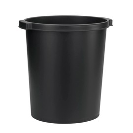 Jalema Re-Solution 2292860990 Wastepaper Bin 15 litres Polypropylene Round with Handle Stackable Black