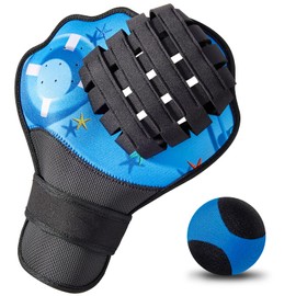 Strdfeve 1PCS Water Ball and Glove Set,Water Bouncing Ball Catch Mitt,Pool Baseball Catching Mitt for Beach Games,Play Catch Skip Ball&Glove