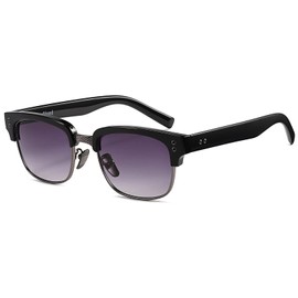 Gtand Vintage Retro Rectangle TR90 Frame Sunglasses For Men Women Fashion Semi-Rimless Metal Sun Glasses Eyewear