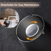 Alyvisun Desktop Trash Container Tray, Stainless Steel Desk Ash Can