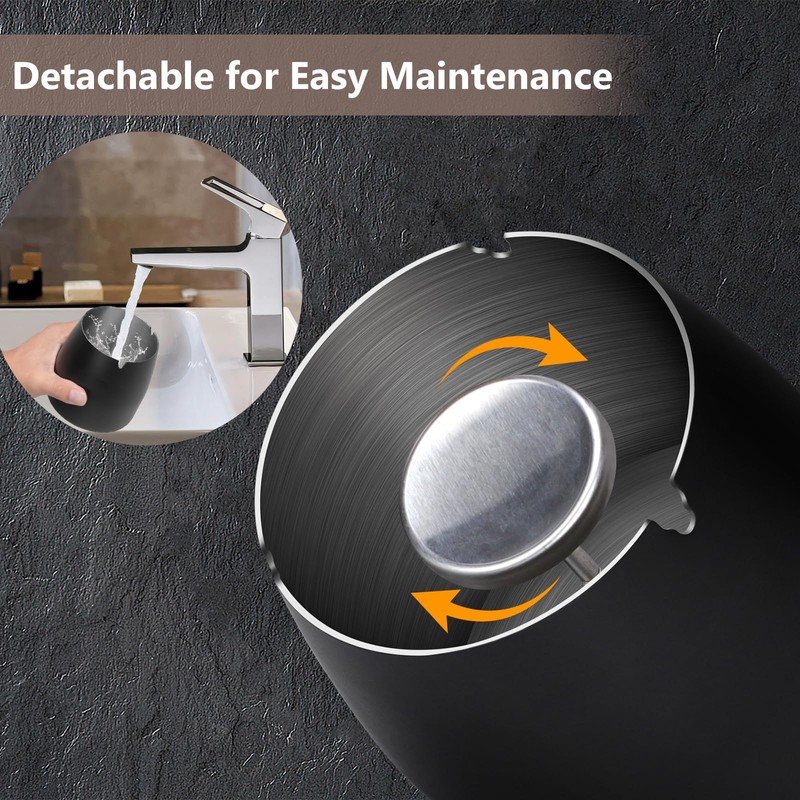 Alyvisun Desktop Trash Container Tray, Stainless Steel Desk Ash Can