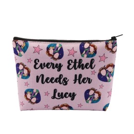 G2TUP Lucy - Bolsa de cosméticos para programas de televisión Every Ethel Needs Her Lucy regalo para mejores amigos, mejor amiga, alma amiga, bolsa de maquillaje, Lucy Ethel, 1