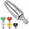 Stainless Steel Pressure Washer Turbo Nozzle Tips Set 3625 PSI
