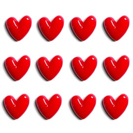 Janvelle 12PCS Cute Fridge Magnets Heart Magnets Small Decorative Magnets for Refrigerator Lovely Funny Magnet Set