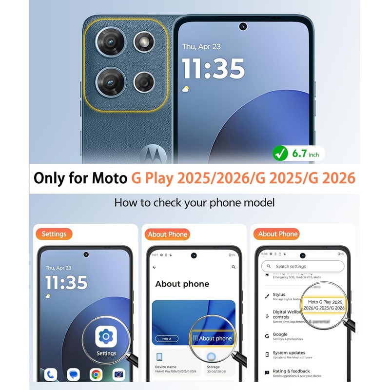 for Moto G 5G 2026/2025 and G Play 2025/2026 Case，Magsafe