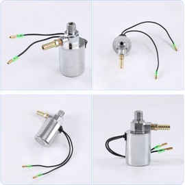 JDMSPEED 12V 24V Train Truck Air Horn Electric Solenoid Valve Heavy Duty 1/4" NPT Chrome Plated Metal Housing 150 PSI