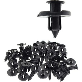 MOTOALL Nylon Fender Trim Panel Bumper Shield Retainer Fastener Rivet Push-Type Clips 8mm Hole for Nissan Infiniti 01553-09321 Auto Body - 30pcs