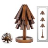Sansnow Wooden Tree Shape Trivet Set, Bamboo Trivet Set with