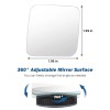 JOYTUTUS Blind Spot Convex Mirrors 2 Pack for Truck Car