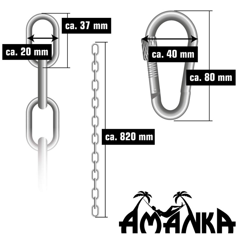 AMANKA 2 x 230 kg Hanging Chair Chain - 100