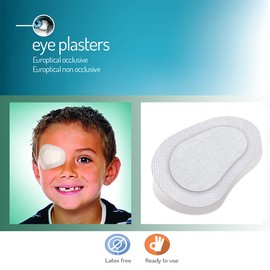 Europtical Non Occlusivo-2 1/4 x 3 1/4 in- Hypoallergenic Adhesive Eye Patch,Sterile Absorbent PostOperative Protective Dressin,Gentle to Skin - 6 Pcs
