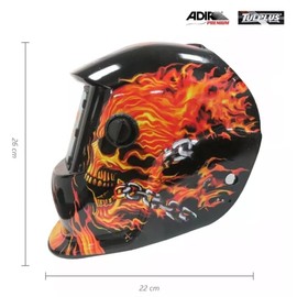 LINIUM - Careta para Soldar | Industrial | Soldador | Mascara | Filtro de Oscurecimiento. (Fuego)