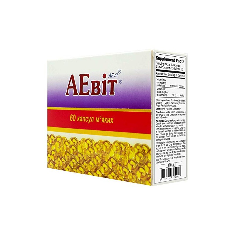 AEvit (A 100,000 IU and E Vitamins Complex 60 softgels