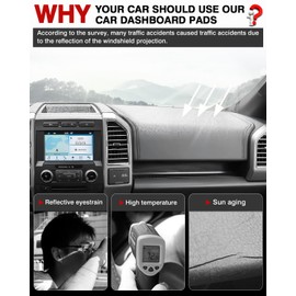 Autorder Dashboard Cover Mat for 2018-2021 Ford Expedition Accessories Dash Cover Flannel Dash Mat Sunshade Glare UV Rays Protector