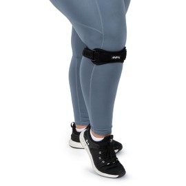 KARM Plus Size Knee Brace for Women & Men Plus Size - Patella Band - Patellar Tendon Support Strap for Jumpers Knee Pain, Basketball, Sports, Obese (XXL/3XL/4XL/5XL/6XL, Single Strap, Black)