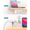 Flat Plug Power Strip, Ultra Thin Flat Extension Cord -