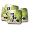 4 Set - Border Collie Pair Coaster - Dog Sheep