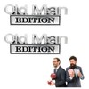 2PCS Old Man Edition Car Badge,3D Emblem Sticker Badge Old